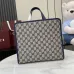 Gucci GG Supreme Canvas Briefcase With Nautical Boat And Sun Embroidery #A52730