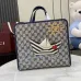 Gucci GG Supreme Canvas Briefcase With Nautical Boat And Sun Embroidery #A52730