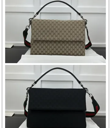 Elegant Gucci Monogram Crossbody Bags In Beige And Black For Timeless Fashion Looks #A49791