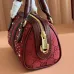 Gucci 781490 Mini Boston Top Handle Bag - Wine Red with Crystal Embellishments &amp; Web Stripe #A60525
