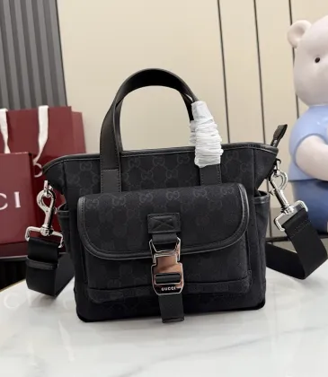 Gucci 854743 Medium Messenger Bag - Black Canvas &amp; Leather #A60913