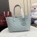 Gucci 855279 GG Marmont Large Tote Bag - White / Light Blue #A60915