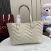 Gucci 855279 GG Marmont Large Tote Bag - White / Light Blue #A60915