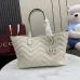 Gucci 855279 GG Marmont Large Tote Bag - White / Light Blue #A60915