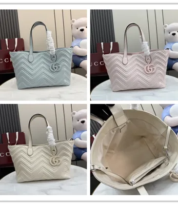 Gucci 855279 GG Marmont Large Tote Bag - White / Light Blue #A60915