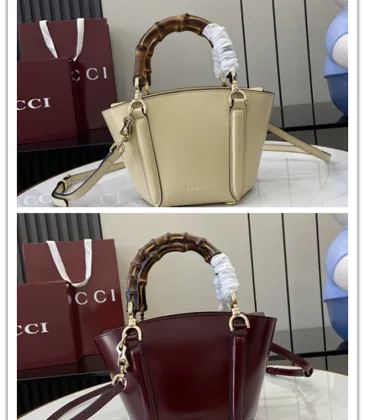 Gucci Bamboo Top Handle Bag 805832 Red 16x14x11.5cm #A62931