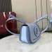 Gucci Light Blue Leather Shoulder Bag With Iconic Interlocking G Logo  #A52731