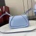 Gucci Light Blue Leather Shoulder Bag With Iconic Interlocking G Logo  #A52731