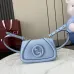 Gucci Light Blue Leather Shoulder Bag With Iconic Interlocking G Logo  #A52731