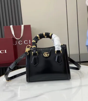 Gucci Top Handle Bag With Bamboo Detail And Iconic Double G Accent size:20×16×10cm #A53842