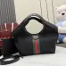 Gucci GG Canvas Web Stripe Bag 860845 Black 25x20x15cm #A62943