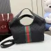 Gucci GG Canvas Web Stripe Bag 860845 Black 25x20x15cm #A62943