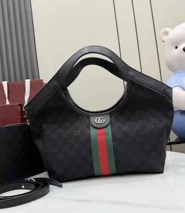 Gucci GG Canvas Web Stripe Bag 860845 Black 25x20x15cm #A62943