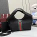 Gucci GG Canvas Web Stripe Bag 860845 Black 25x20x15cm #A62943