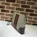 Gucci GG Canvas Web Stripe Clutch 523603 Beige 30.5x24x4.5cm #A62944