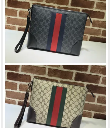Gucci GG Canvas Web Stripe Clutch 523603 Beige 30.5x24x4.5cm #A62944