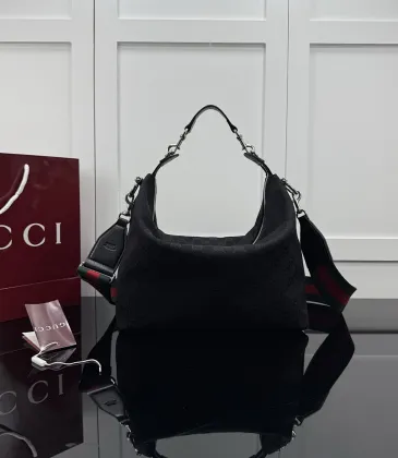 Gucci GG Canvas Web Stripe Hobo Bag, 33 x 27 x 15 cm #A63219