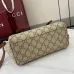 Gucci Classic Monogram Canvas Handbag With Leather Trim size:31×17×12cm #A53693