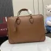 Gucci Brown Leather Briefcase with Dual Handles and Adjustable Strap size:40×30×6cm #A53378