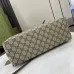Gucci Signature GG Canvas Tote Bag With Leather Trim Details  #A51001