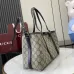 Gucci Signature GG Canvas Tote Bag With Leather Trim Details  #A51001