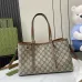 Gucci Signature GG Canvas Tote Bag With Leather Trim Details  #A51001