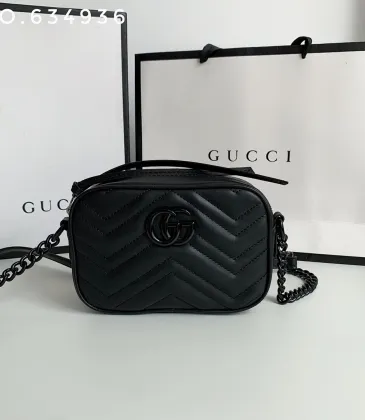 Gucci GG Marmont Nano Quilted Leather Camera Bag, 18 x 12 x 6 cm #A63214