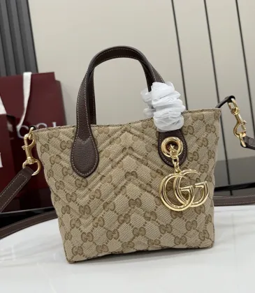 Gucci GG Marmont Quilted Canvas Tote Bag, 17.5 x 17 x 12.5 cm #A63209