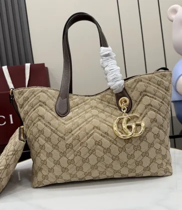 Gucci GG Marmont Quilted Canvas Tote Bag, 30 x 23 x 18 cm #A63211