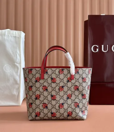 Gucci GG Supreme Canvas Tote Bag With Ladybug Print and Red Trim size:21×20×10cm #A53673