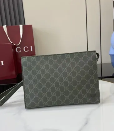 Gucci Green GG Pattern Clutch Bag 768255 #A55684