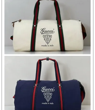 Gucci Canvas Duffle Bag Collection With Web Straps And Signature Branding #A51218
