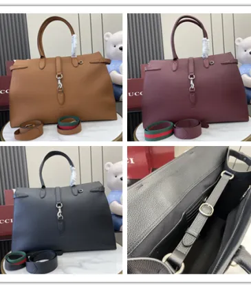 Gucci Leather Travel Duffle Bags In Multiple Colors With Signature Web Straps  #A50420