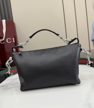 Gucci Leather Top Handle Bag 871595 Black 25.5x14x8cm #A62941