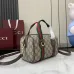 Gucci - Inspired Mini Boston Bag with Signature Web Stripe and GG Monogram size:20×13×13cm #A53848