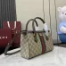 Gucci Vintage - Inspired Top Handle Bag With GG Canvas And Web Stripe size:25×18×10cm #A53745