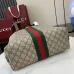 Gucci Tote Bag With Signature GG Canvas Web Stripe And Double G Logo size:30×36×12.5cm #A53843