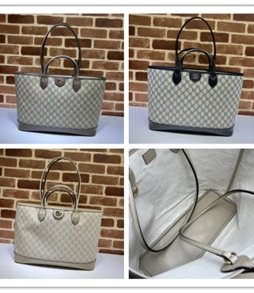 Gucci GG Supreme Canvas Tote Bags With Leather Accents Collection size:38×28×15cm #A53689
