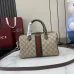 Gucci GG Supreme Canvas Boston Bag With Web Stripe And Top Handles size:25×17×14cm #A53744