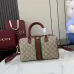 Gucci GG Supreme Canvas Boston Bag With Web Stripe And Top Handles size:25×17×14cm #A53744
