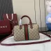 Gucci GG Supreme Canvas Boston Bag With Web Stripe And Top Handles size:25×17×14cm #A53744