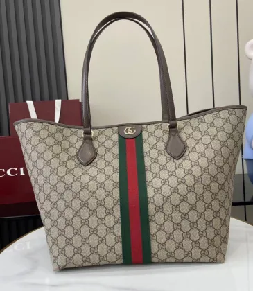 Gucci Ophidia GG Supreme Tote Bag With Signature Web Stripe and Double G size:31×28.5×20cm #A53380
