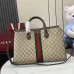 Gucci Beige GG Supreme Web Stripe Top Handle Bag Iconic Luxury Tote size:39×27×17cm #A54119