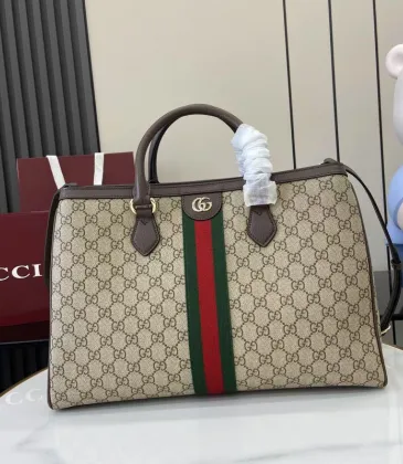 Gucci Beige GG Supreme Web Stripe Top Handle Bag Iconic Luxury Tote size:39×27×17cm #A54119