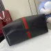 Gucci Black Leather Tote Bag With Signature Web Stripe And GG Logo  size:30×36×12cm #A54121