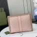 Gucci Pink GG Supreme Canvas Pouch With Web Stripe And Double G Hardware #A52610