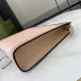 Gucci Pink GG Supreme Canvas Pouch With Web Stripe And Double G Hardware #A52610