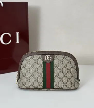 Gucci Ophidia GG Supreme Cosmetic Pouch With Web Stripe and Double G size:24×13×8cm #A53923