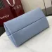 Gucci Light Blue Leather Handbag With Signature Gold Horsebit Accent #A52732