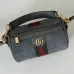 Gucci Vintage-Inspired Olive Green Canvas Crossbody Bag with Red-Green Web Stripe &amp; Gold Hardware #A56004